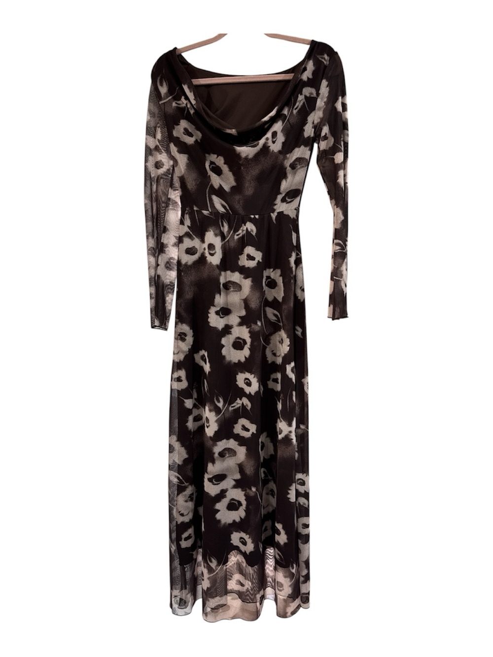 COMMENSE NWT COWL-NECK BODYCON MIDI DRESS XS - Picture 5 of 9